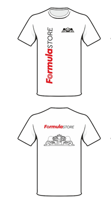 Biele tričko s nápisom Formulastore