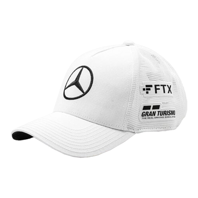 Šiltovka Mercedes Lewis Hamilton trucker biela