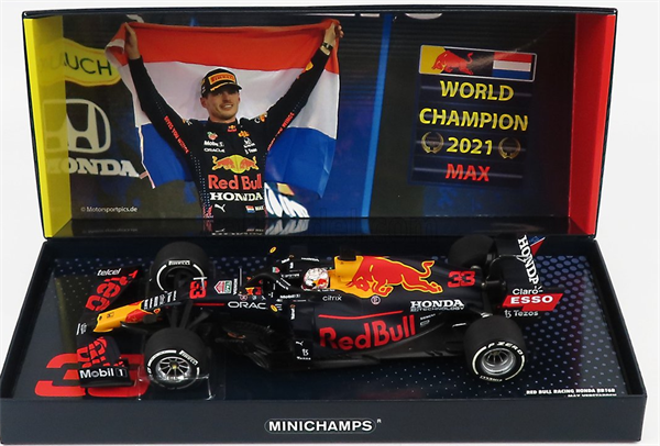 Model Minichamos Red Bull Max Verstappen ABU DHABI